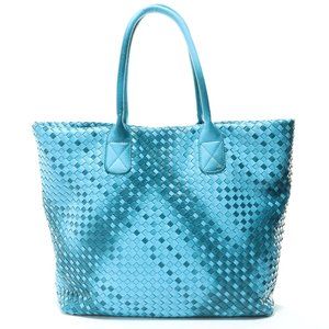 Urban Expressions Blue Woven Tote Large Purse in Blue - VEGAN Leather